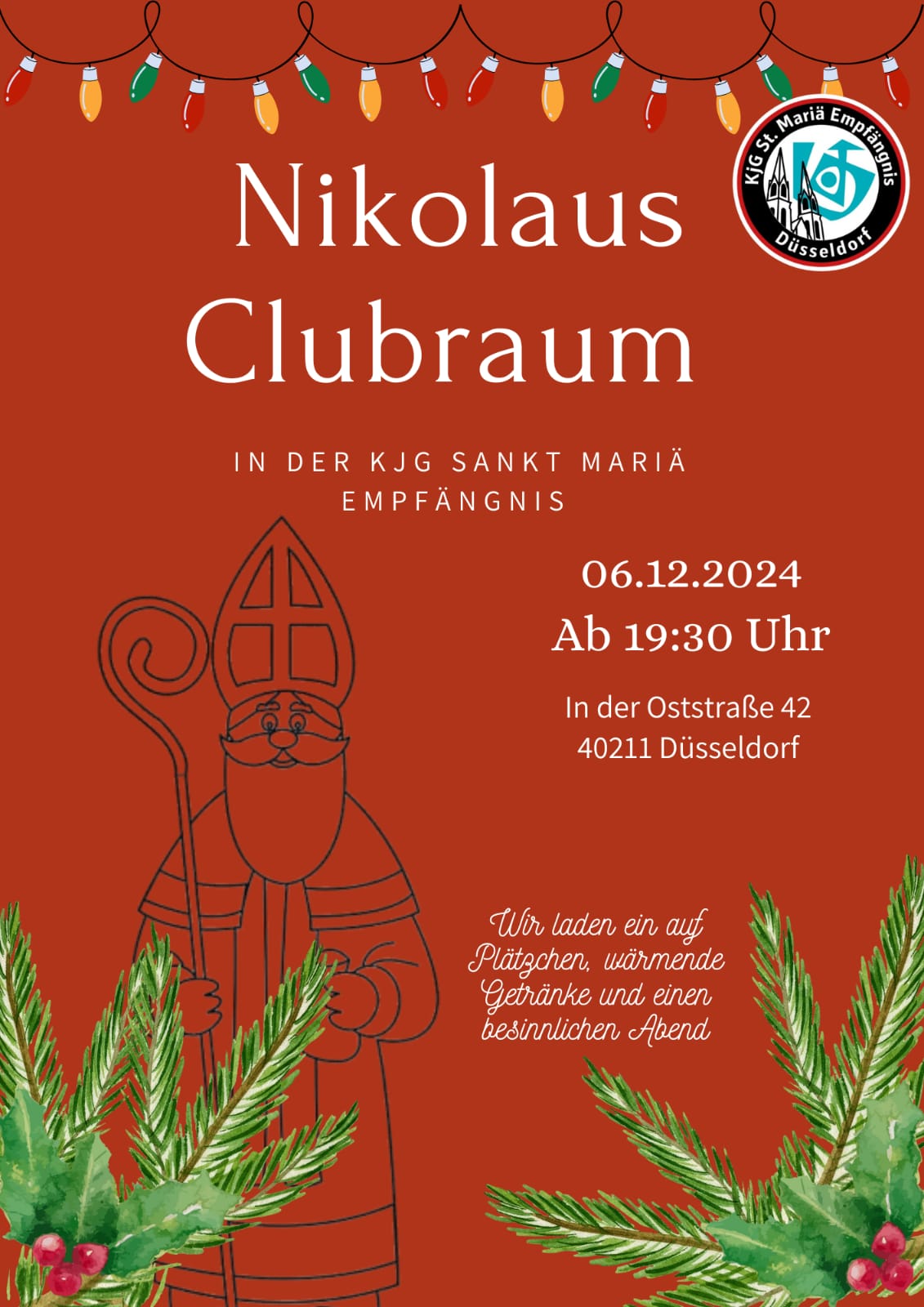 6. Dezember 2024 ist Nikolaus-Clubraum ab 19:30 Uhr...