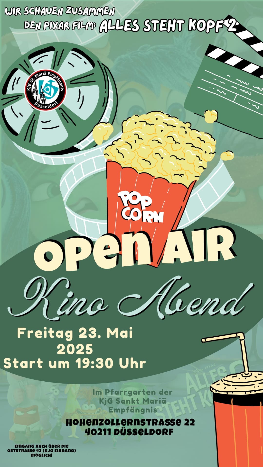 Open Air Kino Abend am 23. Mai 2025 im Pfarrgarten...